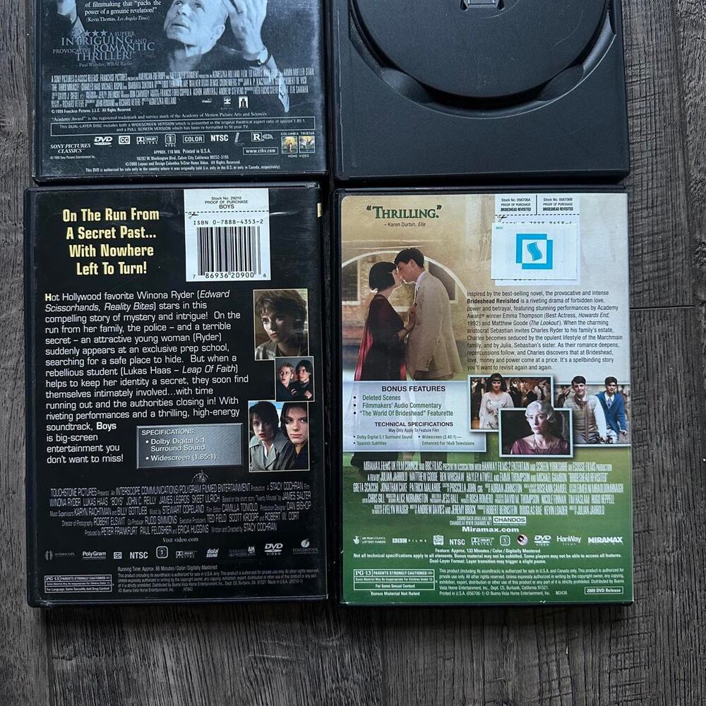 Boys Cruel Intentions Brideshead The Third Miracle Drama DVD Movie Bundle Lot - Picture 5 of 7
